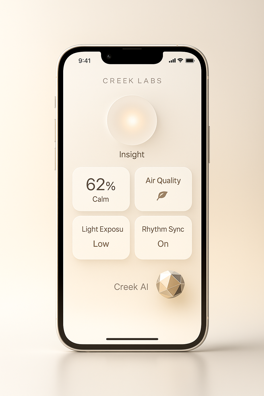 Creek Veil app interface
